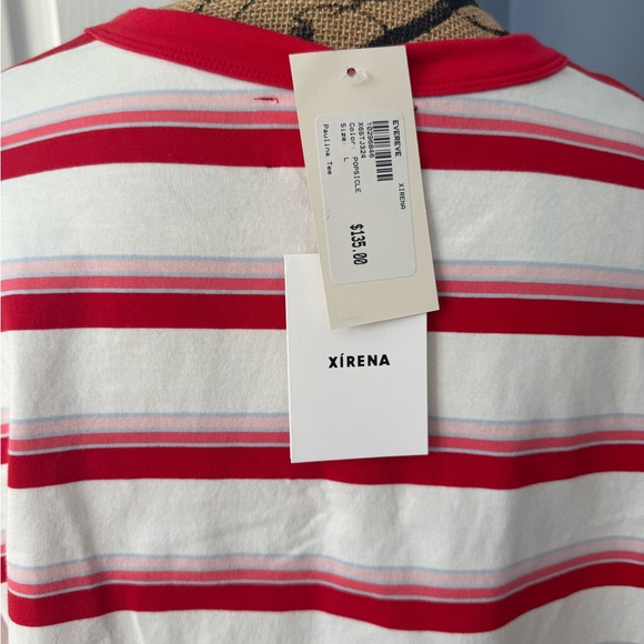 XiRENA Vibrant Red and White Striped Shirt - Picture 4 of 6